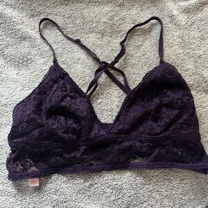 Purple lace bralette